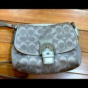 Coach crossbody bag - silver - excellent